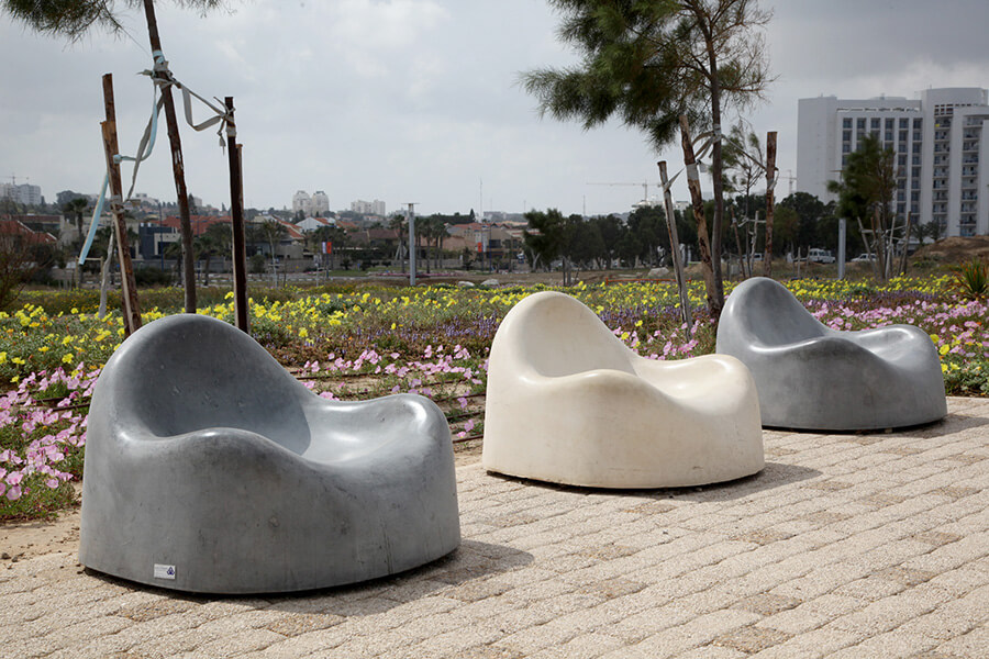 ספסלי בטון אלוקל